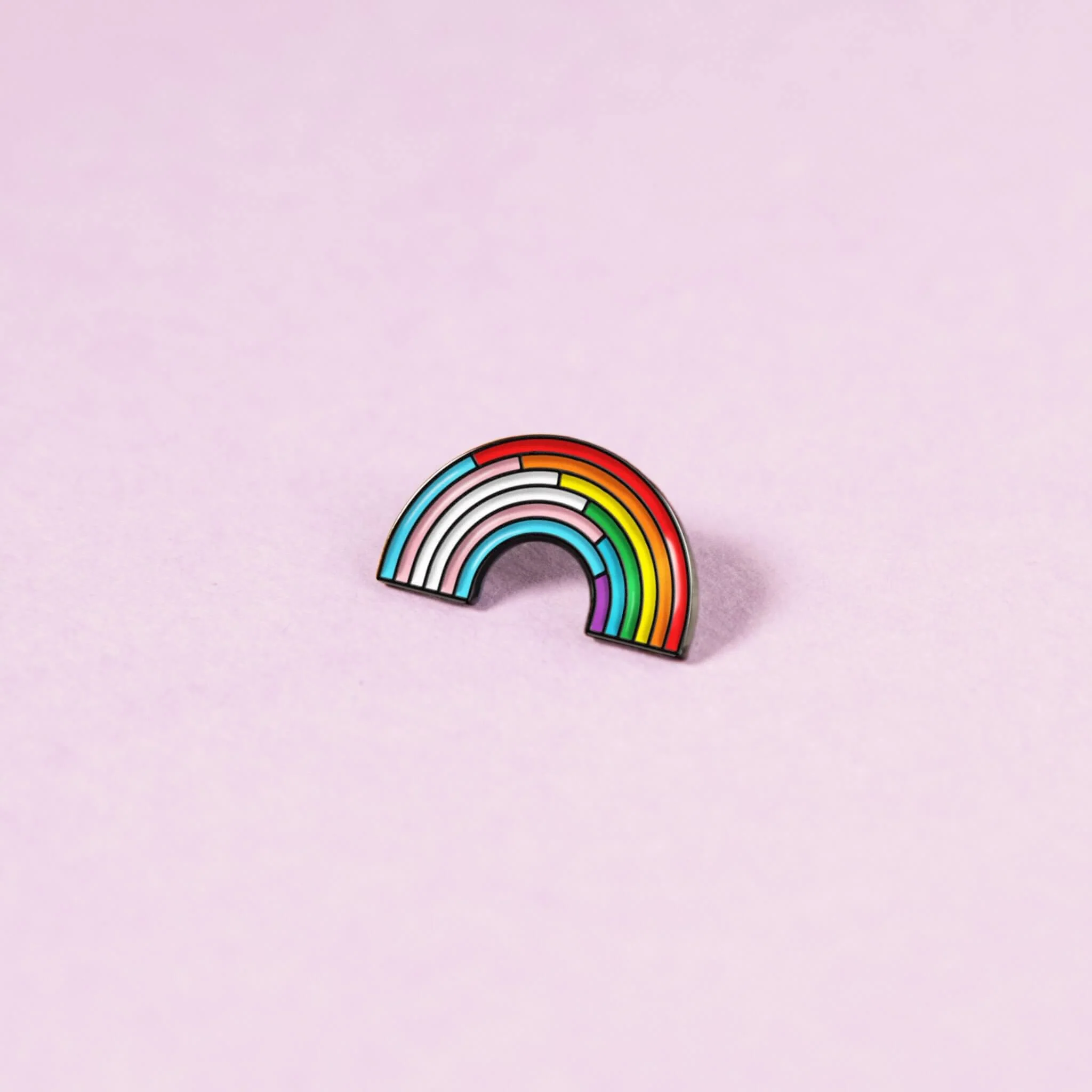 The Pin Prick - The Trans/Rainbow Enamel Pin - Image 3