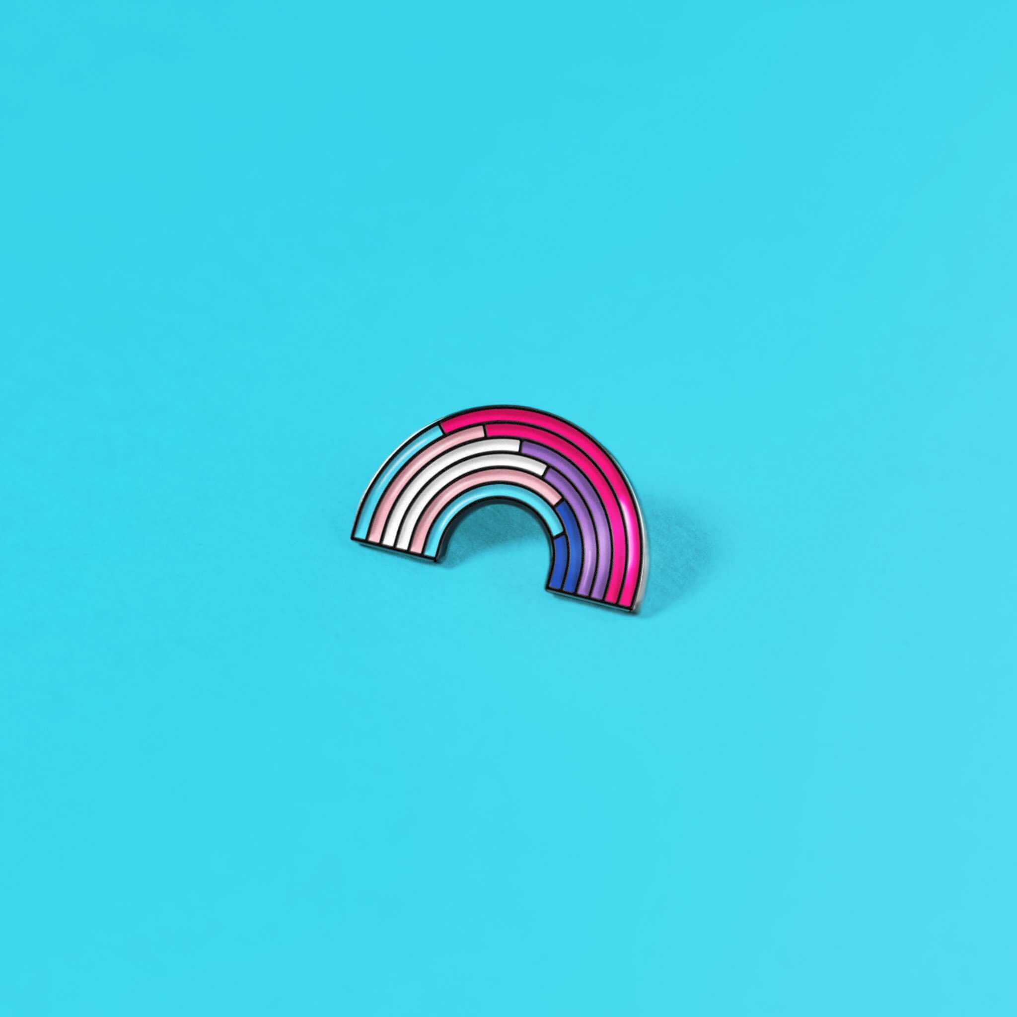 The Pin Prick - The Trans/Rainbow Enamel Pin - Image 5