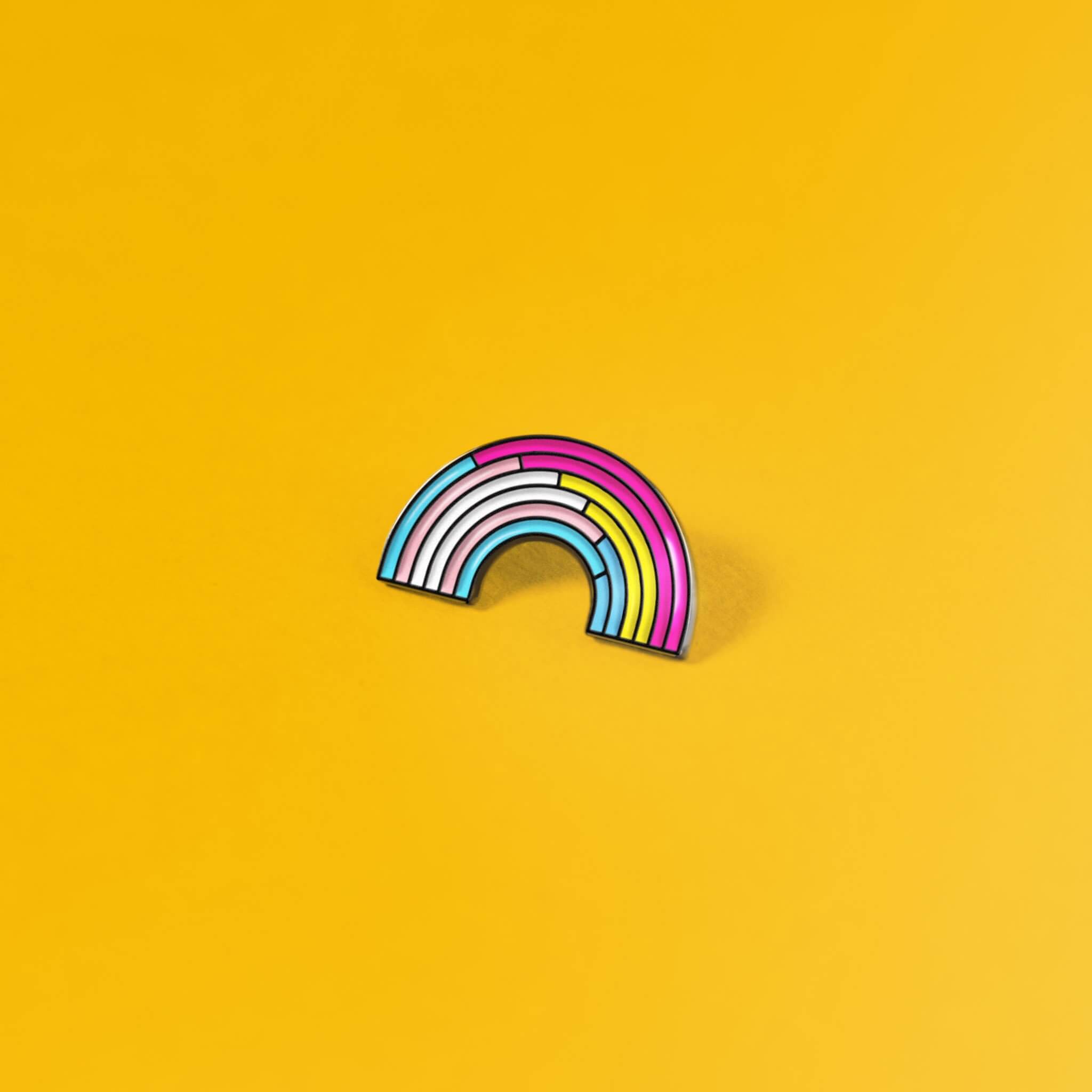 The Pin Prick - The Trans/Rainbow Enamel Pin - Image 6